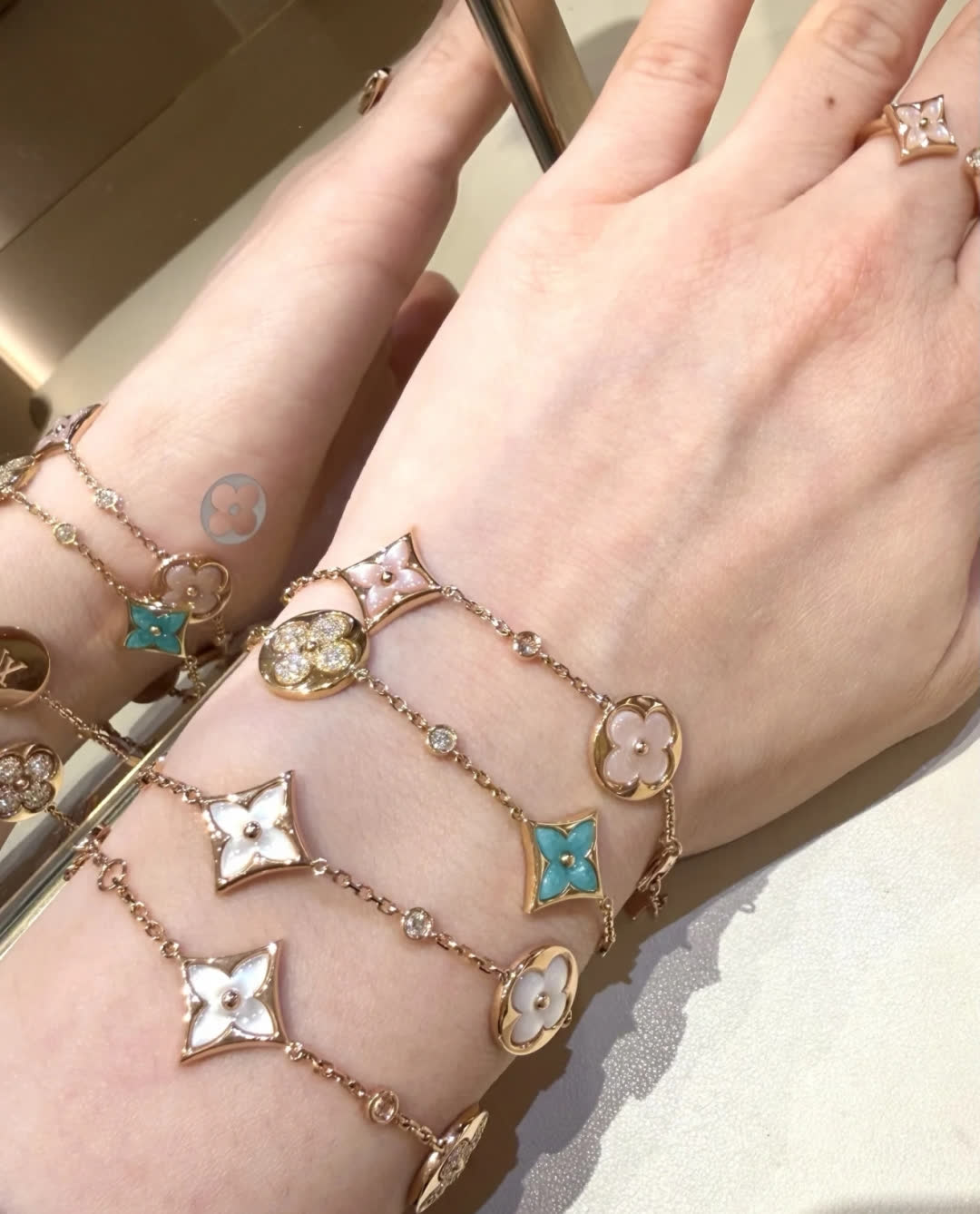 Louis Vuitton Gold Flower Bracelet